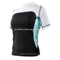 White printed design polyester spandex rash guard